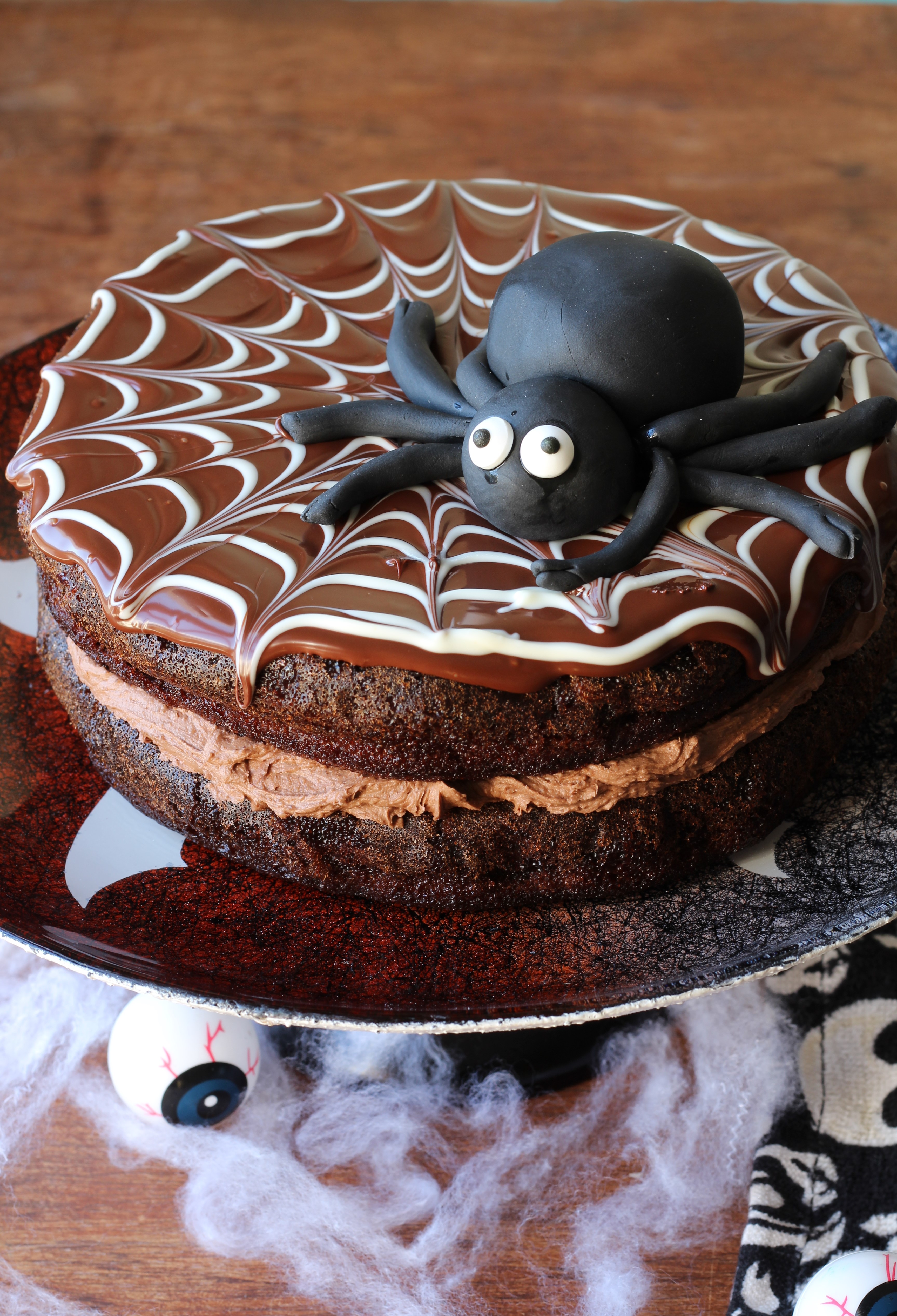 Spiders web chocolate fudge cake | Chef Shane Smith